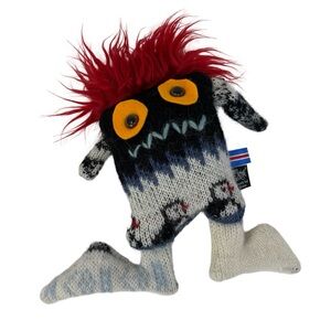 Skrimsli Plush Monster Toy Handmade in Iceland Knit Stuffed Animal Doll